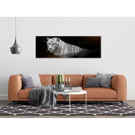 Obraz - Lśniący tygrys (1-częściowy) pomarańczowy wąski - Zdjęcie 2