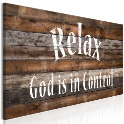 Obraz - Relax. God Is in Control (1-częściowy) wąski