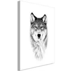 Obraz - Śnieżny wilk (1-częściowy) pionowy
