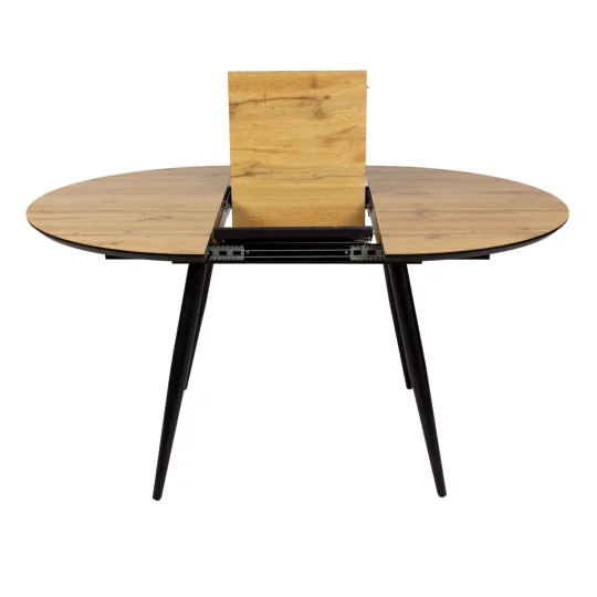 Stół okrągły rozkładany LEVIN fi 110/150 - kolor drewniany - Zdjęcie 6