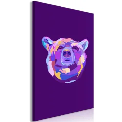 Obraz - Kolorowy niedźwiedź (1-częściowy) pionowy