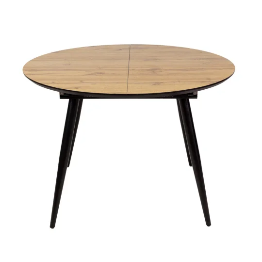 Stół okrągły rozkładany LEVIN fi 110/150 - kolor drewniany - Zdjęcie 3