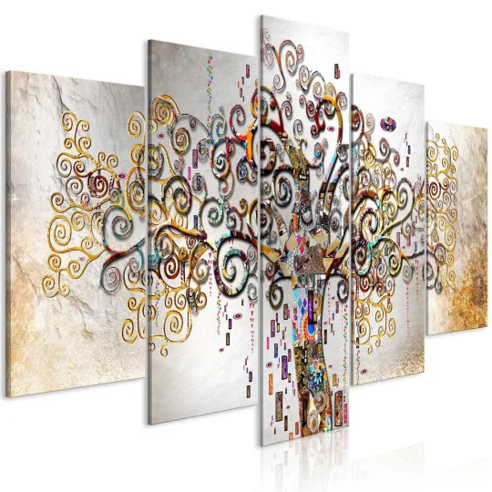 Obraz - Drzewo mozaika (5-częściowy) szeroki