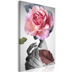 Obraz - Róża i futro (1-częściowy) pionowy