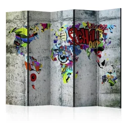 Parawan 5-częściowy - Świat graffiti [Room Dividers]