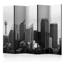 Parawan 5-częściowy - Wieżowce w Sydney II [Room Dividers]