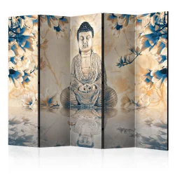 Parawan 5-częściowy - Buddha of Prosperity II [Room Dividers]