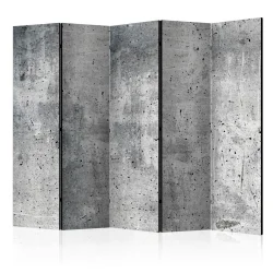 Parawan 5-częściowy - Świeży beton II [Room Dividers]