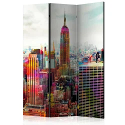 Parawan 3-częściowy - Colors of New York City [Room Dividers]