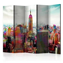 Parawan 5-częściowy - Colors of New York City II [Room Dividers]