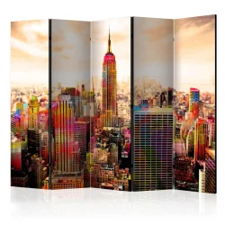 Parawan 5-częściowy - Colors of New York City III II [Room Dividers]