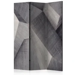 Parawan 3-częściowy - Abstrakcyjne betonowe bloki [Room Dividers]