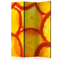 Parawan 3-częściowy - Plasterki pomarańczy [Room Dividers]