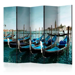 Parawan 5-częściowy - Gondole na Canal Grande, Wenecja II [Room Dividers]