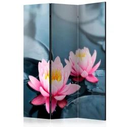 Parawan 3-częściowy - Lotus blossoms [Room Dividers]