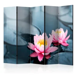 Parawan 5-częściowy - Lotus blossoms II [Room Dividers]
