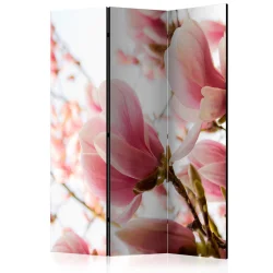 Parawan 3-częściowy - Różowa magnolia [Room Dividers]