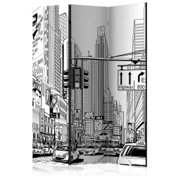 Parawan 3-częściowy - Na ulicach Nowego Jorku [Room Dividers]