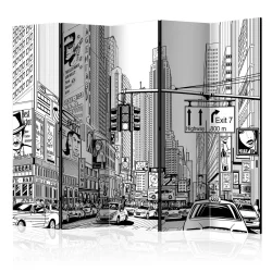 Parawan 5-częściowy - Na ulicach Nowego Jorku II [Room Dividers]
