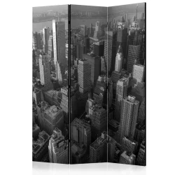 Parawan 3-częściowy - Nowy Jork: wieżowce (widok z lotu ptaka) [Room Dividers]