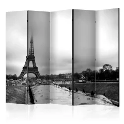 Parawan 5-częściowy - Paryż: Wieża Eiffla II [Room Dividers]