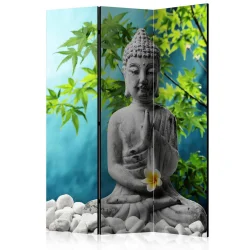 Parawan 3-częściowy - Budda: Piękno medytacji [Room Dividers]