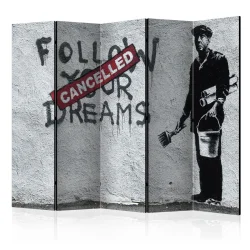 Parawan 5-częściowy - Dreams Cancelled (Banksy) II [Room Dividers]