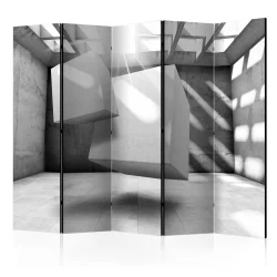 Parawan 5-częściowy - Taniec kwadratów II [Room Dividers]