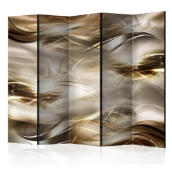 Parawan 5-częściowy - Bursztynowa rzeka II [Room Dividers]