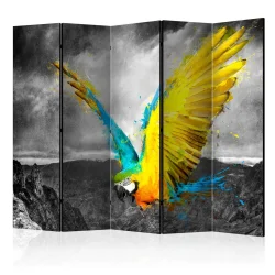 Parawan 5-częściowy - Exotic parrot II [Room Dividers]