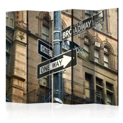 Parawan 5-częściowy - Wszystkie drogi prowadzą na Broadway II [Room Dividers]