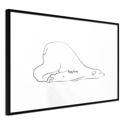 Plakat w ramie - Odpoczywający niedźwiedź polarny