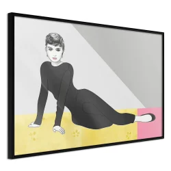 Plakat w ramie - Elegancka Audrey