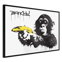 Plakat w ramie - Banksy: Banana Gun I