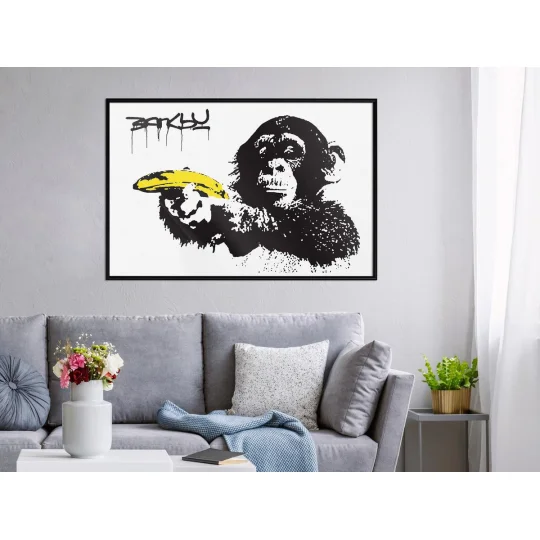 Plakat w ramie - Banksy: Banana Gun I - Zdjęcie 2