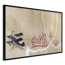 Plakat w ramie - Banksy: Love Plane