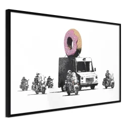 Plakat w ramie - Banksy: Donuts (Strawberry)