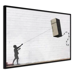 Plakat w ramie - Banksy: Fridge Kite
