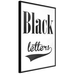 Plakat w ramie - Czarny napis