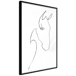 Plakat w ramie - Szkic głowy konia