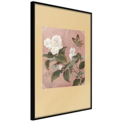 Plakat w ramie - Rododendron i motyl