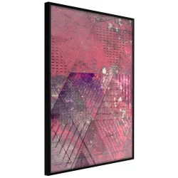 Plakat w ramie - Różowy patchwork III