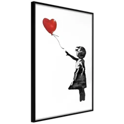 Plakat w ramie - Banksy: Girl with Balloon II