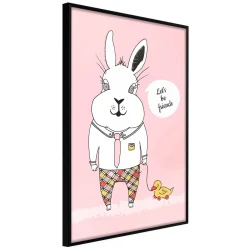 Plakat w ramie - Przyjacielski królik