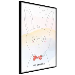 Plakat w ramie - Uprzejmy królik