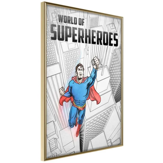 Plakat w ramie - Superbohater