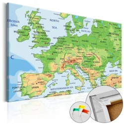 Obraz na korku - Europa [Mapa korkowa]