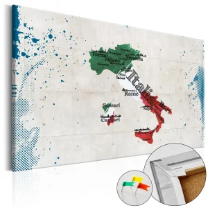 Obraz na korku - Włochy [Mapa korkowa]