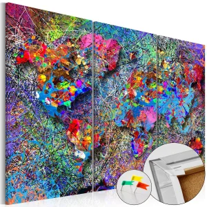 Obraz na korku - Kolorowe kłębowisko [Mapa korkowa]