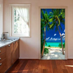 Fototapeta na drzwi - Tapeta na drzwi - Wyspa, plaża